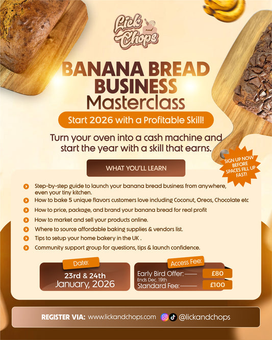 Banana Bread Business Masterclass (23rd & 24th January)